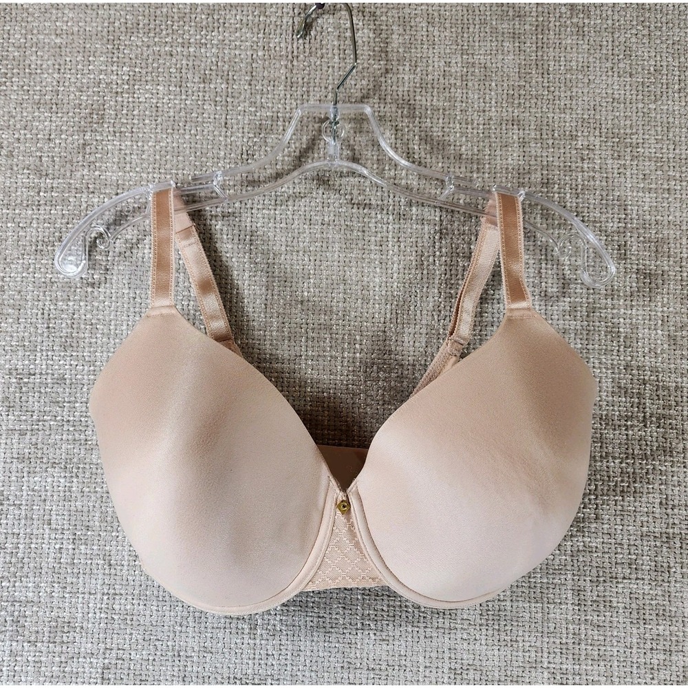 Chantelle 16M6 Norah Chic T-Shirt Underwire Bra Womens 34H Beige Pink Molded